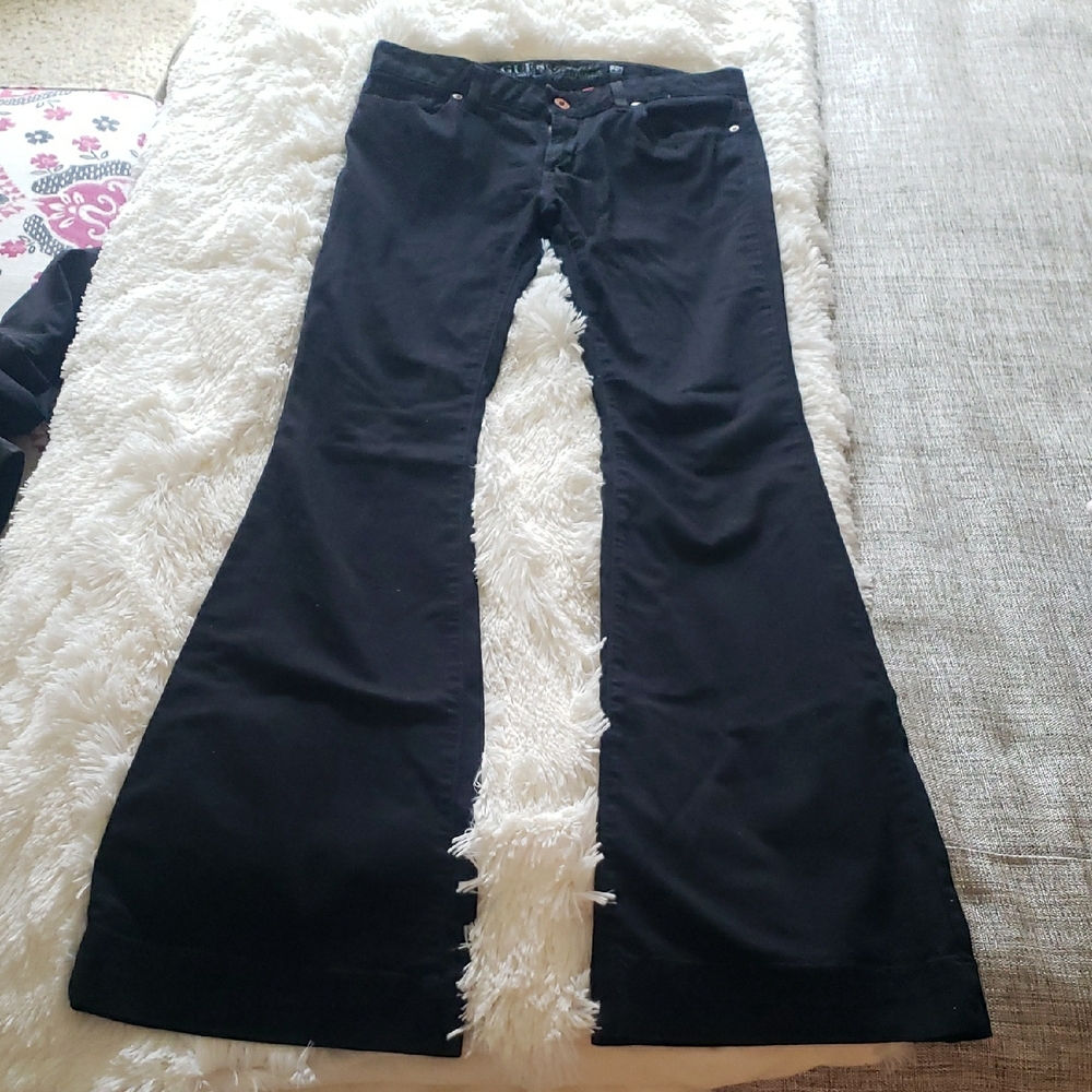 2000s GUESS Black Flared Jeans